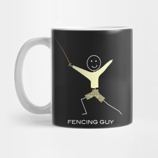 Funny Mens Fencing Design Mug